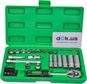 Набір бит та торцевих головок з тріскачкою Intertool ET-6036SP 27 шт.