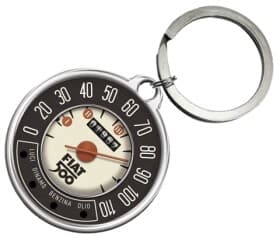 Брелок Nostalgic art Tacho с логотипом Fiat черный + белый 48037