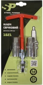 Ключ свічковий Steel Power SPR1621 T-подібний 16x21 мм з шарніром
