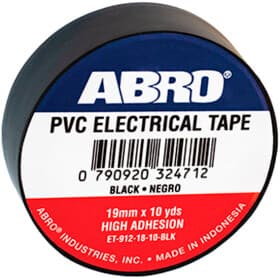Ізоляційна стрічка ABRO et9121810blk чорна ПВХ 19 мм x 9.1 м