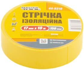 Ізоляційна стрічка MasterTool 44-9310 жовта ПВХ 17 мм x 10 м
