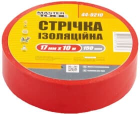 Ізоляційна стрічка MasterTool 449210 червона ПВХ 17 мм х 10 м 10 шт