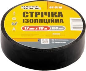Ізоляційна стрічка MasterTool 449110 чорна ПВХ 17 мм х 10 м 10 шт