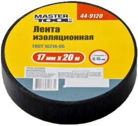 Ізоляційна стрічка MasterTool 449120 чорна ПВХ 17 мм х 20 м 10 шт