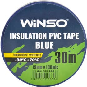 Ізоляційна стрічка Winso 153300 синя ПВХ 19 мм х 30 м