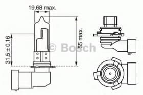 Автолампа Bosch Xenon Blue HB4 P22d 51 W 1987302155