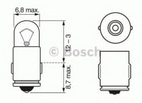 Автолампа Bosch Pure Light T2W BA7s 2 W 1987302224