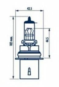 Автолампа Narva HB5 PX29T 55 W 65 W прозрачная 48007