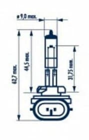 Автолампа Narva H27W/2 PGJ13 27 W прозрачная 48042