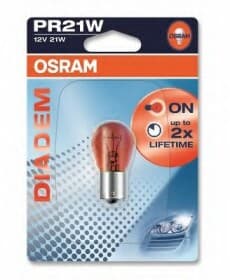 Автолампа Osram Diadem PR21W BAW15s 21 W червона 7508ldr01b