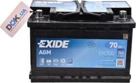 Аккумулятор Exide 6 CT-70-R Start-Stop AGM EK700