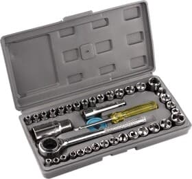 Набір торцевих головок Elegant EL102828 1/4", 3/8" (40 пр.) Набір торцевих головок Elegant EL102828 1/4", 3/8" (40 пр.)