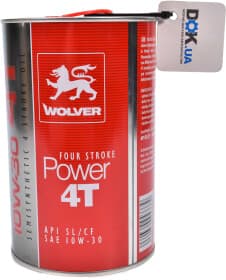 Моторное масло 4T Wolver Four Stroke Power 10W-30 полусинтетическое