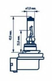 Автолампа Narva Long Life H11 PGJ19-2 55 W прозора 48078