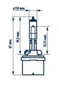 Автолампа Narva Standard H27W/1 PG13 27 W прозора 48041
