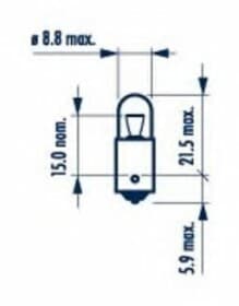 Автолампа Narva Range Power Blue+ T4W BA9s 4 W светло-голубая 17137