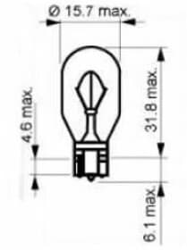 Автолампа SCT Germany W16W W2,1x9,5d 16 W прозрачная 202402
