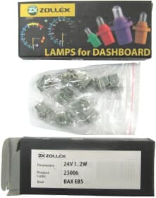 Автолампа Zollex BAX EB5 2 W прозора 23006