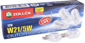 Автолампа Zollex W21/5W W3x16d 5 W 21 W прозора 60116