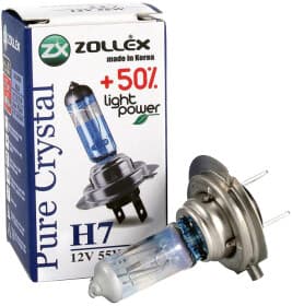 Автолампа Zollex Zollex Pure Crystal +50% Light Power H7 PX26d 55 W прозрачно-голубой 62024