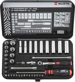 Набор торцевых головок и комплектующих Würth 09651142 (42 пр.)