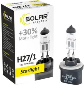 Автолампа Solar Starlight +30 H27/1 PG13 27 W прозора 1227