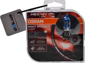 Автолампа Osram Night Breaker Laser HB3 P20d 60 W прозрачно-голубая 9005nlhcb