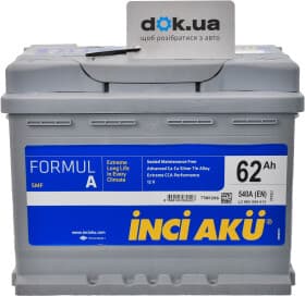 Акумулятор Inci Aku 6 CT-62-L Formul A Taurus L2062054113 Акумулятор Inci Aku 6 CT-62-L Formul A Taurus L2062054113