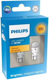 Автолампа Philips Ultinon Pro6000 W5W помаранчева 11961AU60X2