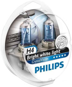 Автолампа Philips CrystalVision H4 P43t 55 W 60 W світло-блакитна 12342CVSP