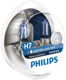 Автолампа Philips DiamondVision H7 PX26d 55 W светло-голубая 12972DVSP