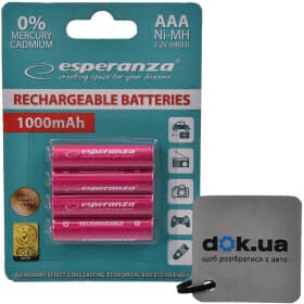 Аккумуляторная батарейка ESPERANZA EZA102R 1000 mAh 4 шт