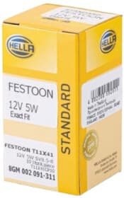 Автолампа Behr Hella Standard T11x41 SV8,5-8 5 W 8GM002091311