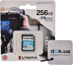Карта памяти Kingston Canvas Go! Plus SDXC 256 ГБ