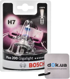 Автолампа Bosch Plus 200 Gigalight H7 PX26d 55 W 1987301145