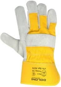 Перчатки рабочие Doloni кожаные (спилок) желтые