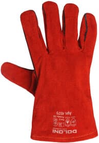 Краги Doloni D-Flame кожаные (спилок) красный