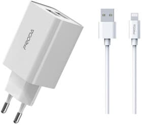 Мережевий зарядний пристрій Proda PD-A28I-WH 10 Вт