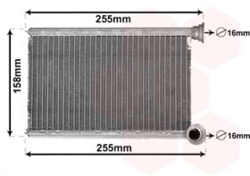 Радиатор печки Van Wezel 43006551 Радиатор печки Van Wezel 43006551