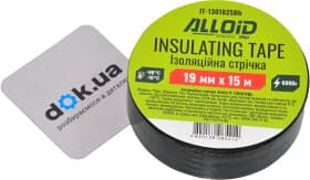 Ізоляційна стрічка Alloid IT-1301815Bk чорна ПВХ 19 мм х 15 м