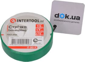 Ізоляційна стрічка Intertool IT-0019 ассорті ПВХ 17 мм x 15 м