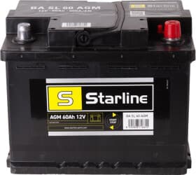 Аккумулятор Starline 6 CT-60-R BASL60AGM