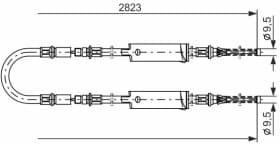 Трос ручного гальма