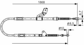 Трос ручного тормоза