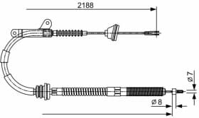 Трос ручного тормоза