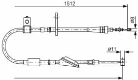 Трос ручного тормоза