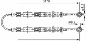 Трос ручного гальма