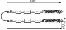 Трос ручного гальма