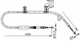 Трос ручного гальма