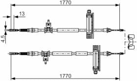Трос ручного тормоза